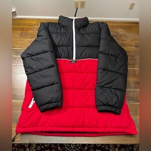 Hollister x Khalid Colorblock Puffer Jacket – Black/Red – Men’s Medium – Limited